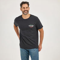 WRANGLER MENS TEE SHIRT - REGULAR FIT - JET BLACK