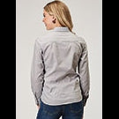 ROPER WOMENS SOLID SNAP WESTERN SHIRT - GREY