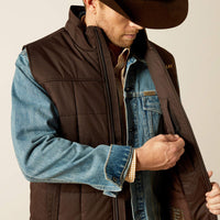 ARIAT MENS CRIUS INSULATED VEST - BROWN