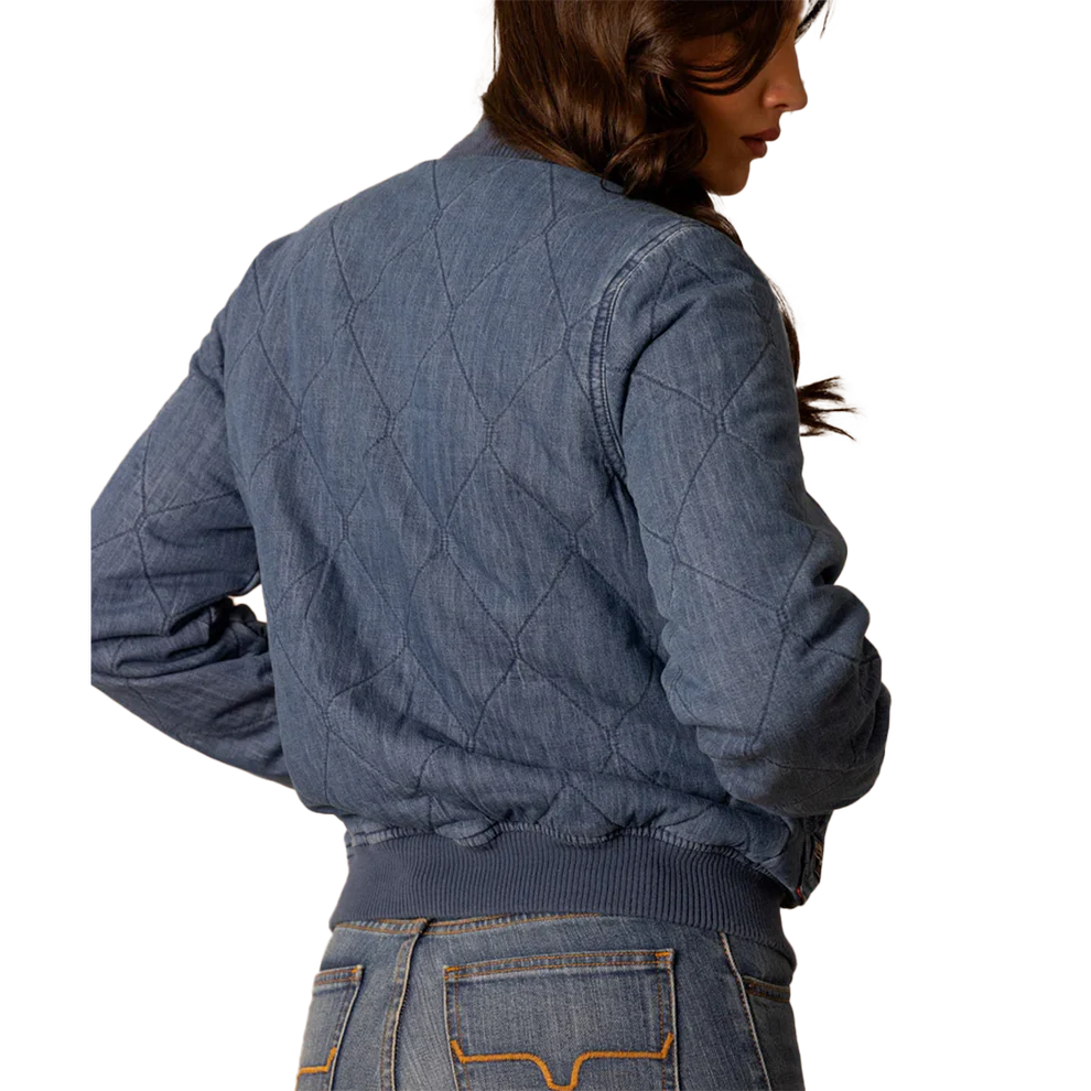 KIMES RANCH WOMENS MARINA BOMBER JACKET - DENIM