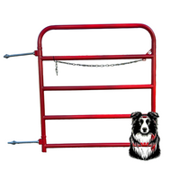 4 ' Border Gates Red 5-Bar