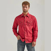 WRANGLER MENS RETRO WESTERN SHIRT - RED