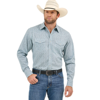 WRANGLER MENS 20X COMPETITION ADVANCED SHIRT - CLASIC FIT - TURQUOISE