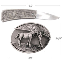 Womens Cowgirl Up Rodeo Western Horse Oval Belt Buckle