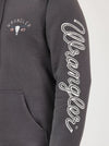 WRANGLER MENS LONG LIVE COWBOYS HOODIE - WORN GREY