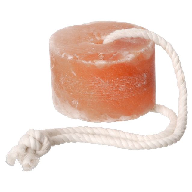HIMALAYAN MILLED ROCK SALT LICK 2LB ON A ROPE