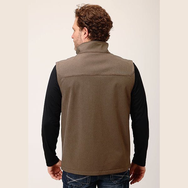 ROPER MENS SOFT SHELL VEST - MOCHA