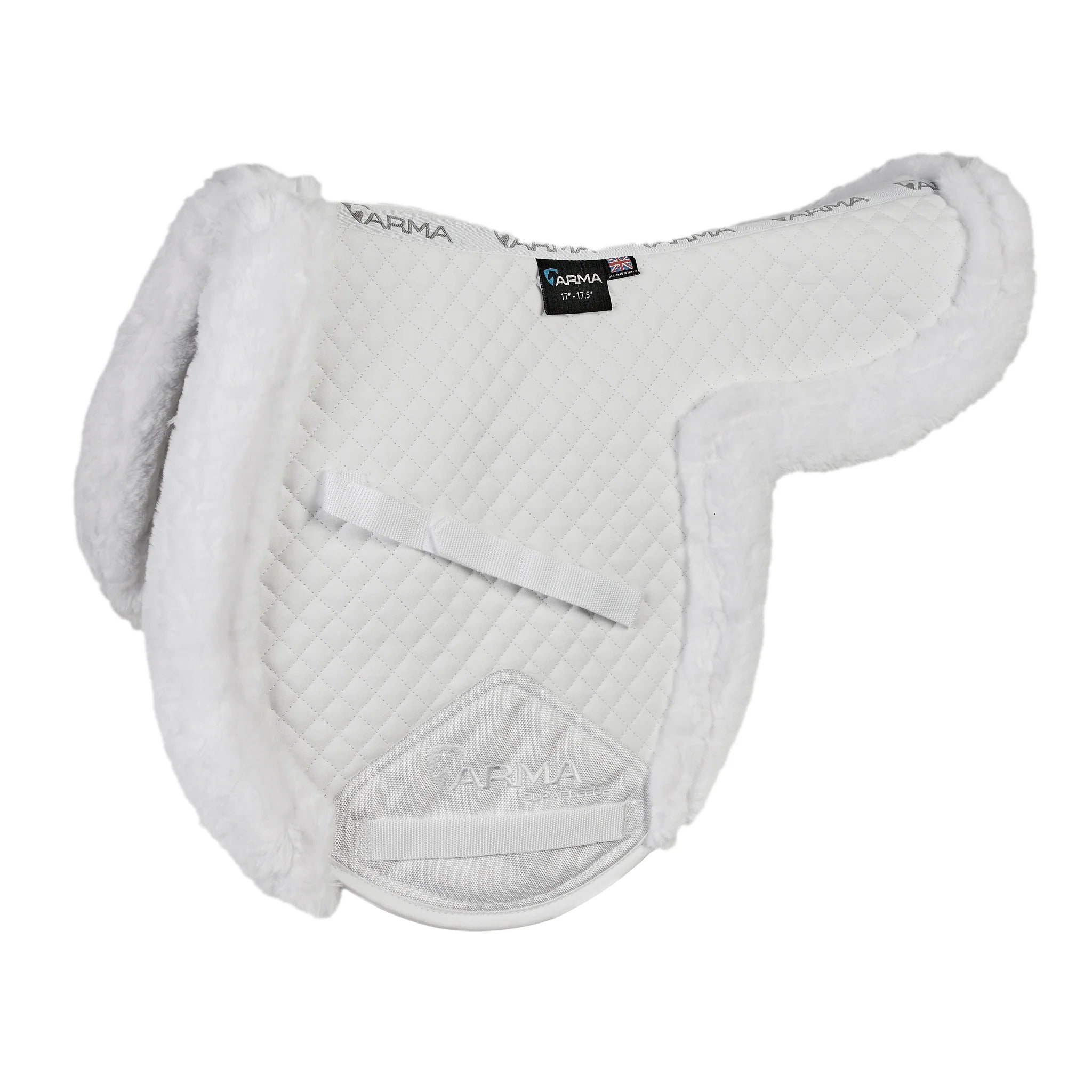 SHIRES SUPAFLEECE RIMMED SHAPED PAD WHITE