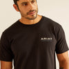 ARIAT MENS PAISLEY SHIELD TEE - BLACK