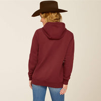 ARIAT WOMENS LOGO HOODIE - TAWNY PORT