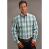 STETSON MENS GREY SKY OMBRE WESTERN SHIRT