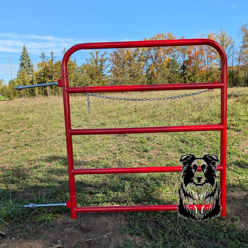 4 ' Border Gates Red 5-Bar