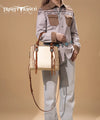 TRINITY RANCH FLORAL TOOLED CONCHO TOTE BAG
