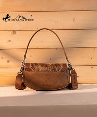 MONTANA WEST GENIUNE HAIR-ON COWHIDE SHOULDER BAG