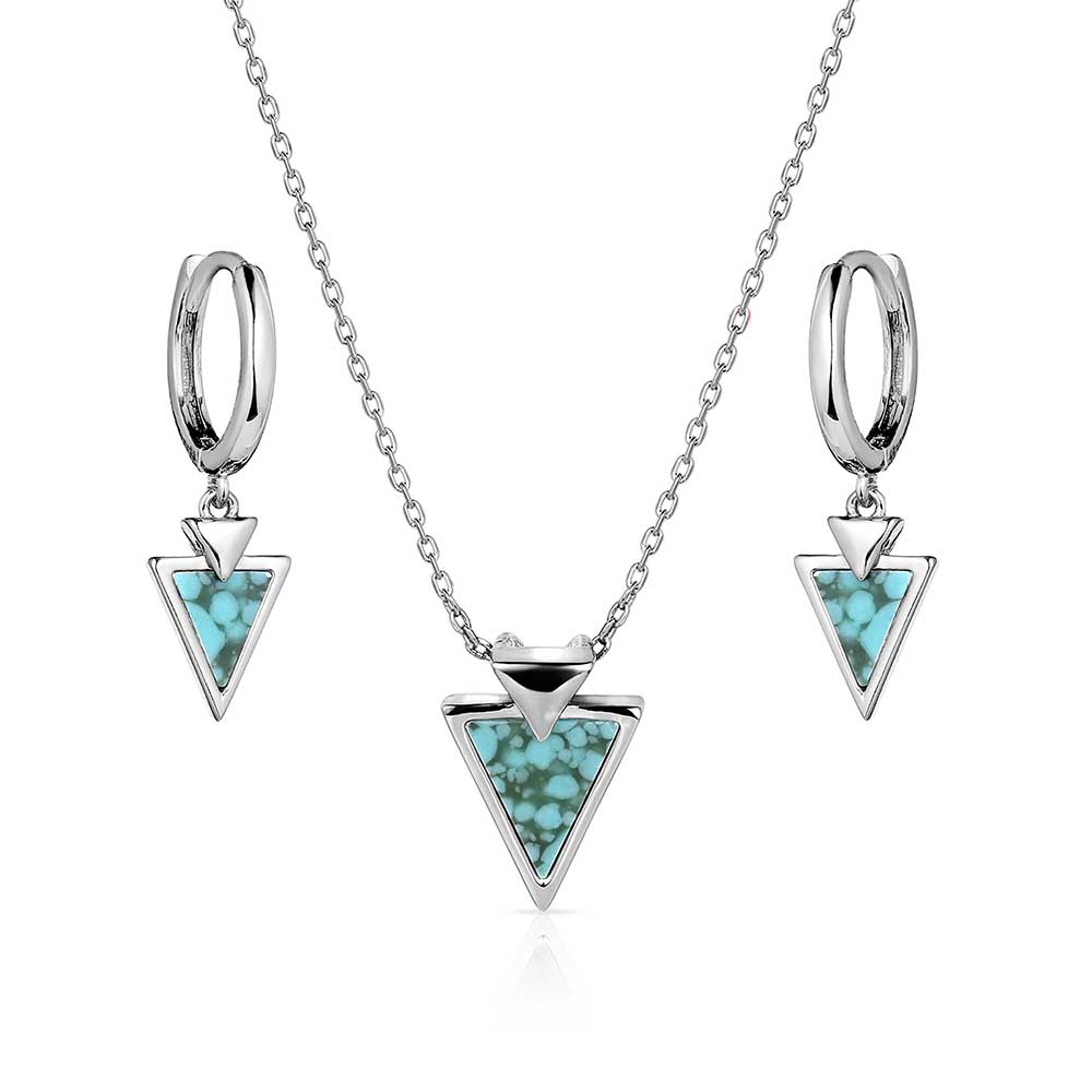 MONTANA SILVERSMITHS POINTED PATH TURQUOISE JEWELRY SET