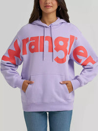 2026 - WRANGLER WOMENS BOLD LOGO HOODIE - PASTEL PURPLE