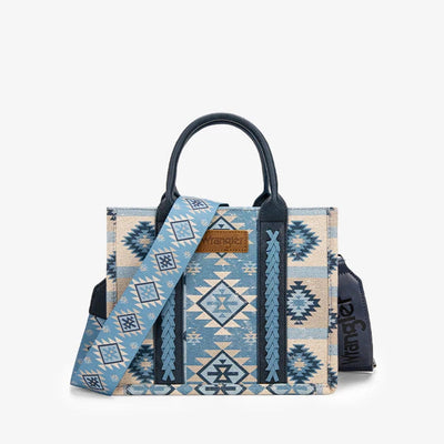 WRANGLER AZTEC PATTERN DUAL SIDED PRINT TOTE BAG