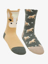 LEMIEUX MINI COTTON CHARACTER SOCKS - 2 PACK - SIZE 13-3