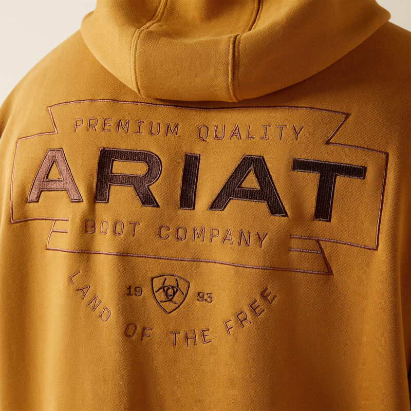 ARIAT MENS SOUTHWEST SIMPLE HOODIE - BONE BROWN