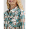 WRANGLER WOMENS SLIM WESTERN SNAP SHIRT - SKY BLUE