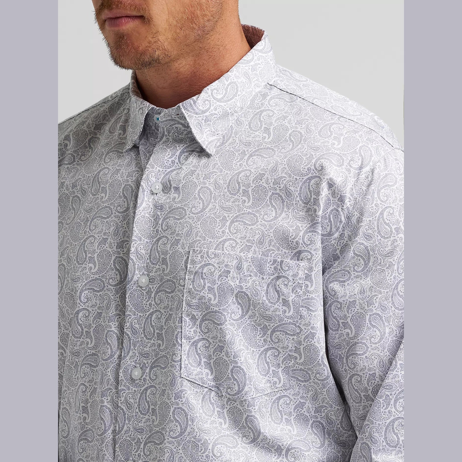 2026 - WRANGLER MENS CODY JOHNSON ONE POCKET BUTTON DOWN SHIRT - PAISLEY