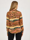 WRANGLER WOMENS DESERT PRINT WESTERN SNAP TOP SHIRT