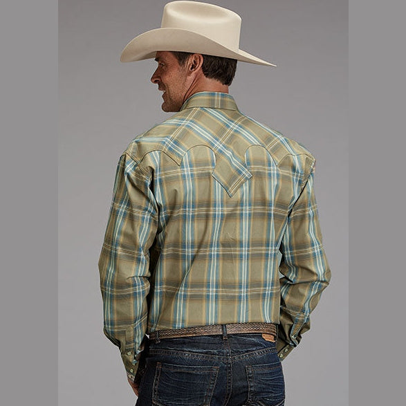 STETSON MENS SAND RIDGE PLAID SHIRT