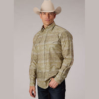 ROPER MENS FIREBIRD PRINT WESTERN SHIRT