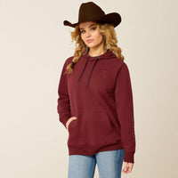 ARIAT WOMENS LOGO HOODIE - TAWNY PORT