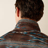 ARIAT MENS CALDWELL LOGO 1/4 ZIP SWEATER - DEEP MAHOGANY