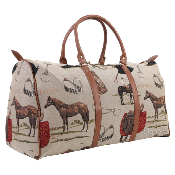 TAPESTRY LARGE DUFFLE BAG - HORSES