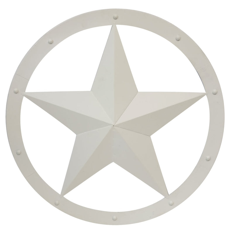 METAL STAR CIRCLE - WHITE 23"