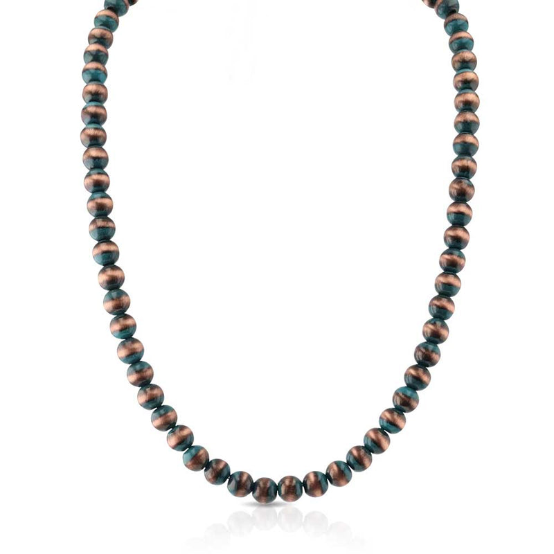 MONTANA ATTITUDE NECKLACE - BRONZE TEAL BEADS