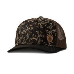 Ariat Womens Cap R112 SnapBack Stitched Panels Black Brown
