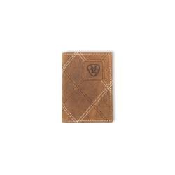 Ariat Trifold Cross Stitch Patch Medium Brown