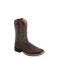 OLD WEST MENS BROAD TOE WESTERN BOOT