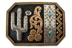 Blazin Roxx Womens Buckle Cactus Turquoise Multi Finish