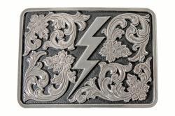 Blazin Roxx Ladies Buckle Rectangle Lightning Bolt