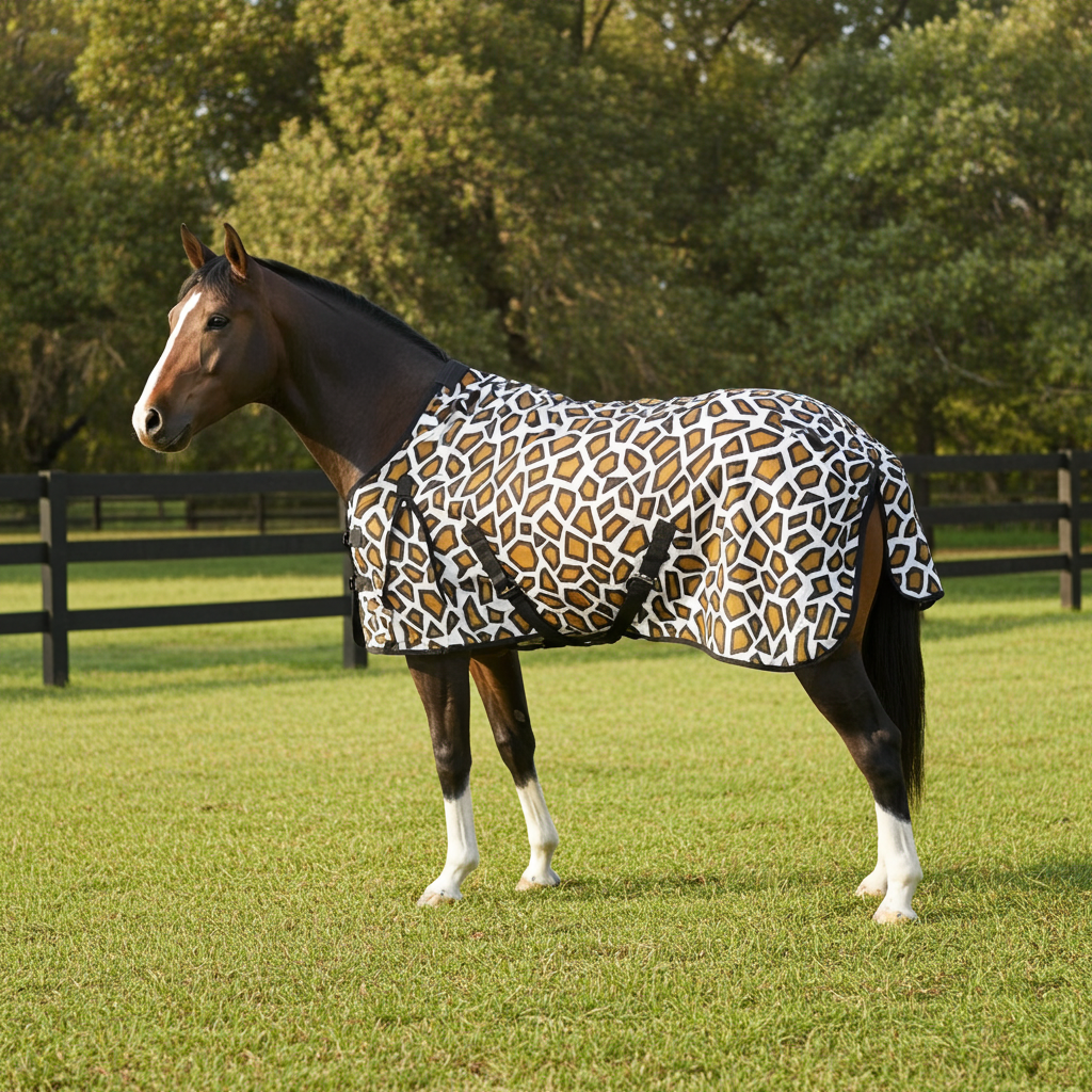 Nordic Star Fly Sheet Giraffe Print  - Standard Neck