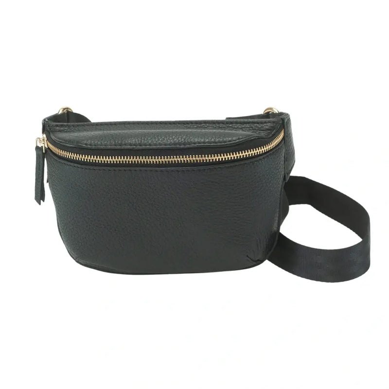RIVET AND BURR SQUARE FANNY PACK WITH NYLON STRAP