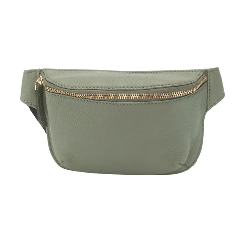RIVET AND BURR SQUARE FANNY PACK WITH NYLON STRAP