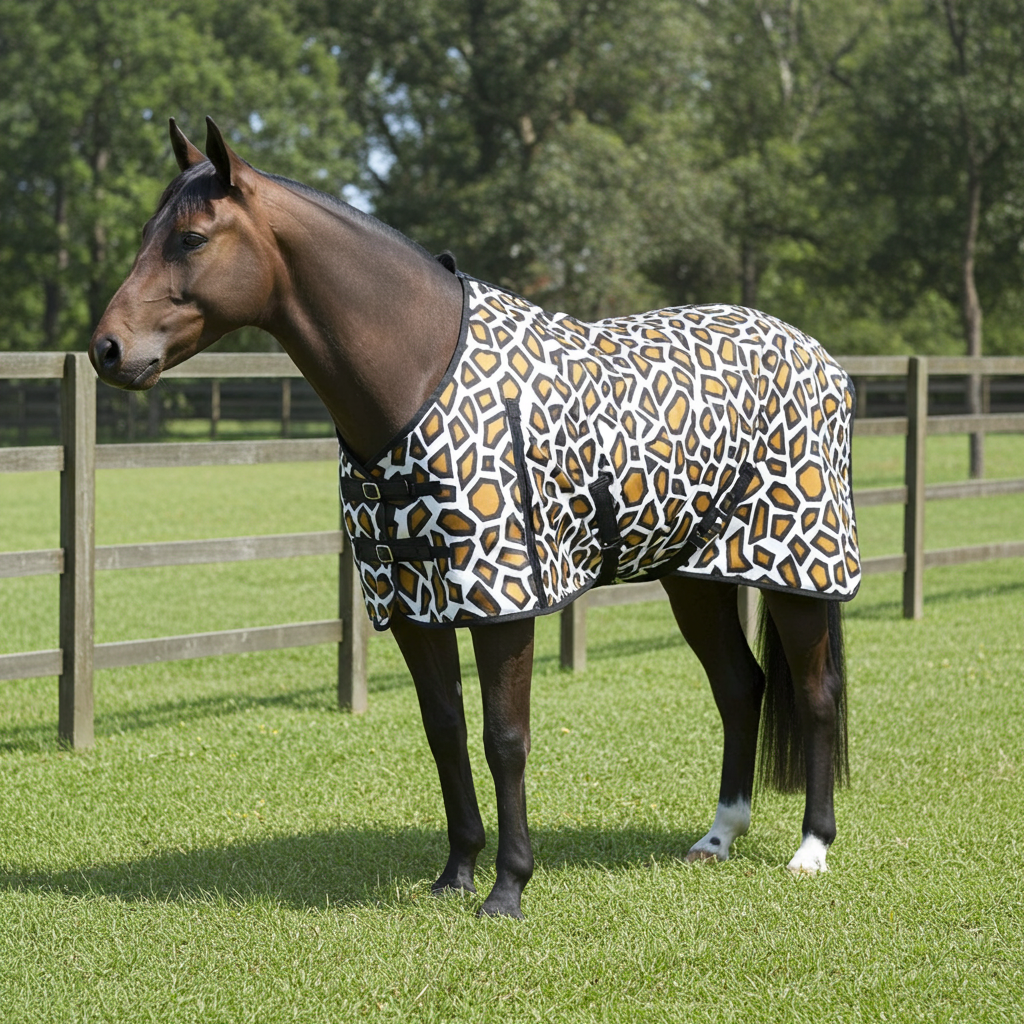 Nordic Star Fly Sheet Giraffe Print  - Standard Neck