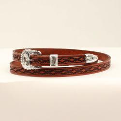 Cowboy Hat Band - Chestnut with Buckle