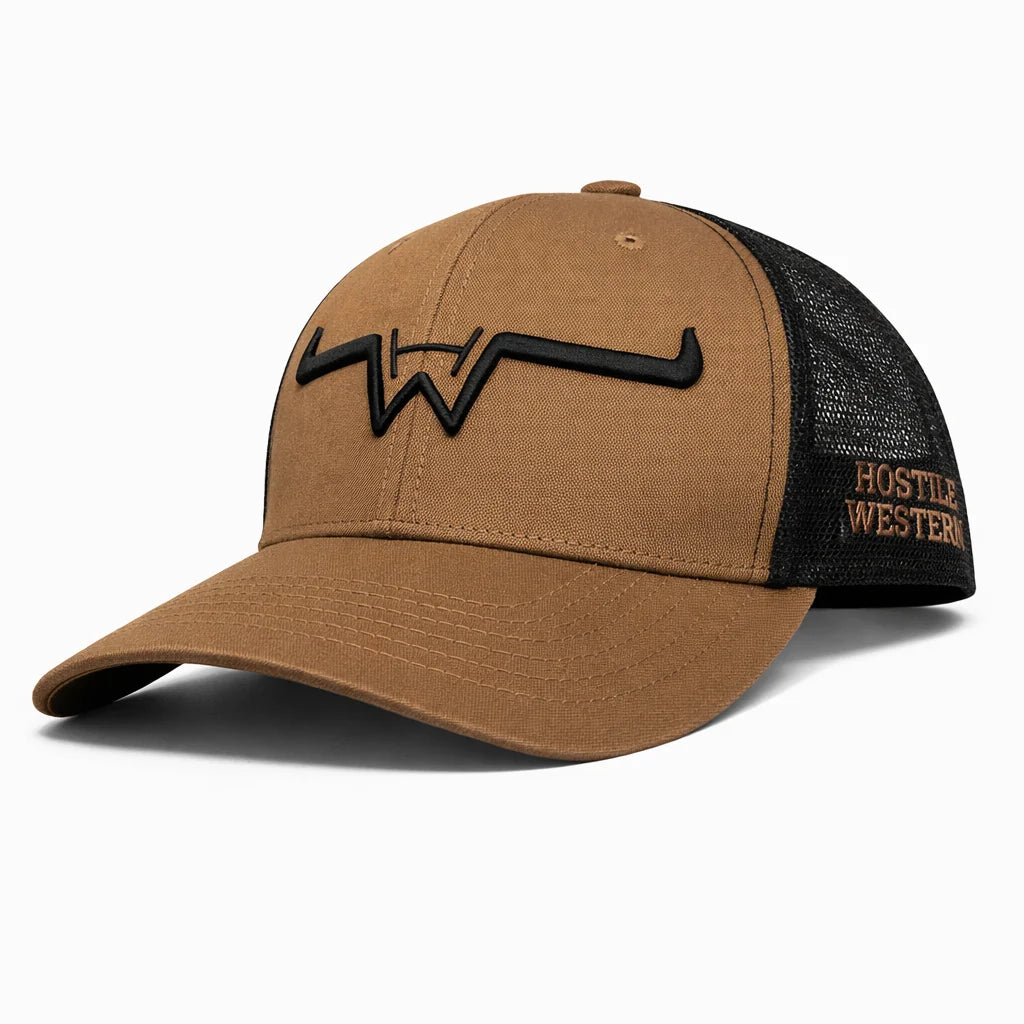 Hostile Western Ball Cap Mens - Coyote Brown/Black