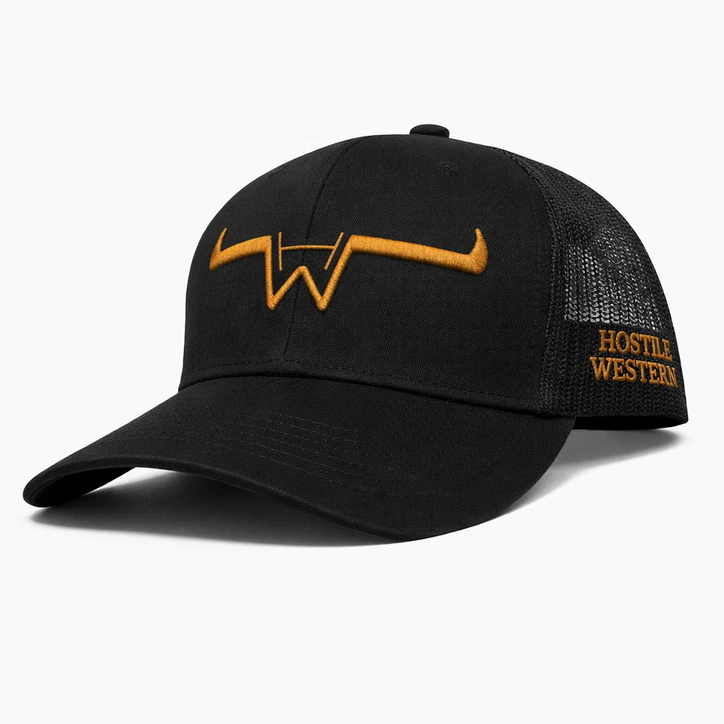 Hostile Western Ball Cap Mens - Golden/Black