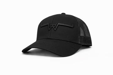 Hostile Western Ball Cap Womens - Pony Tail - Black