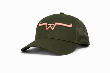 Hostile Western Ball Cap Womens - Pony Tail - Green/Pink