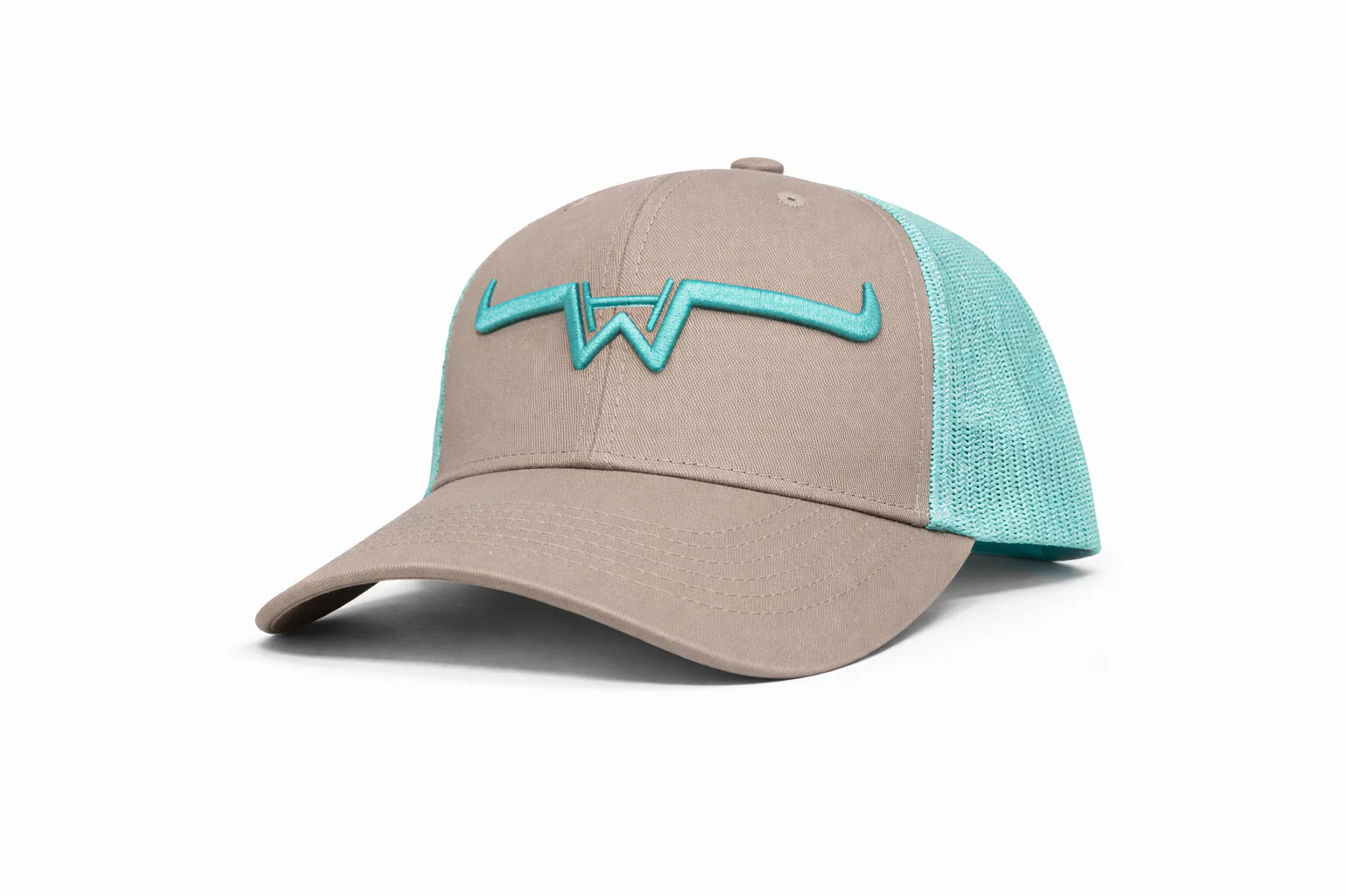 Hostile Western Ball Cap Womens - Pony Tail - Teal/Grey