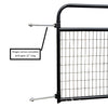 6' MESH BORDER WIRE MESH GATE (BLACK)