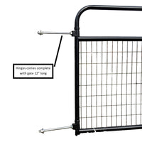 6' MESH BORDER WIRE MESH GATE (BLACK)